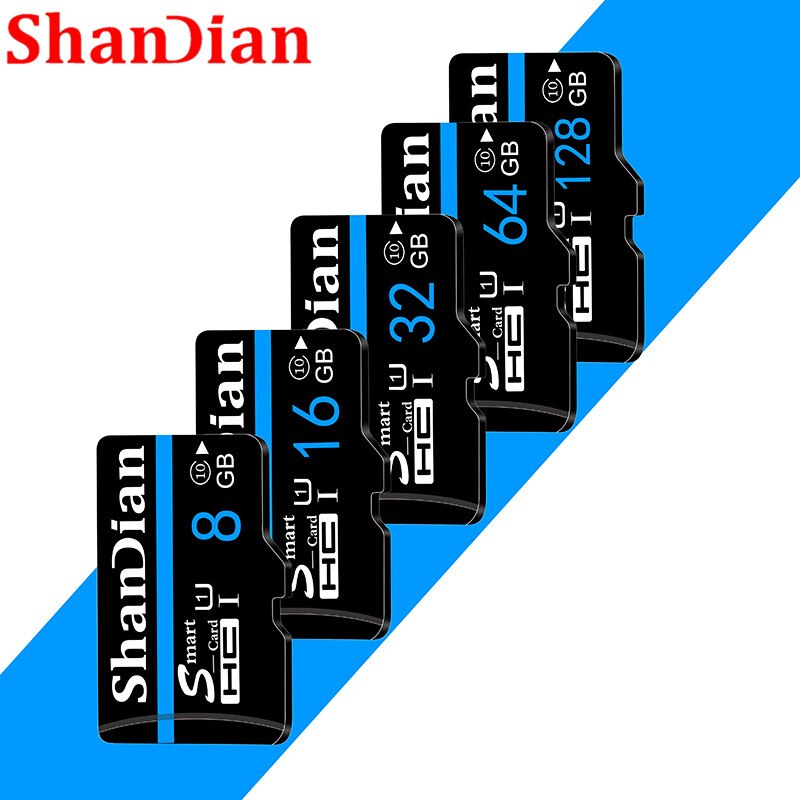 Shandian Tarjeta Micro Sd Tf Geheugenkaart 8Gb 16Gb 32Gb 64Gb Micro Sd Cartao De Memoria micro Mini Card + Adapter