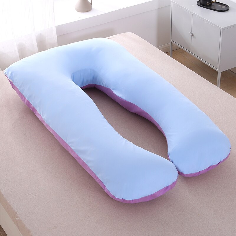 76*127cm graviditetspude pude sengetøj helkropspude gravid behagelig u-form sovestøttepuder vaskbare yyf 015: Yyf 015c-2-127 x 76cm