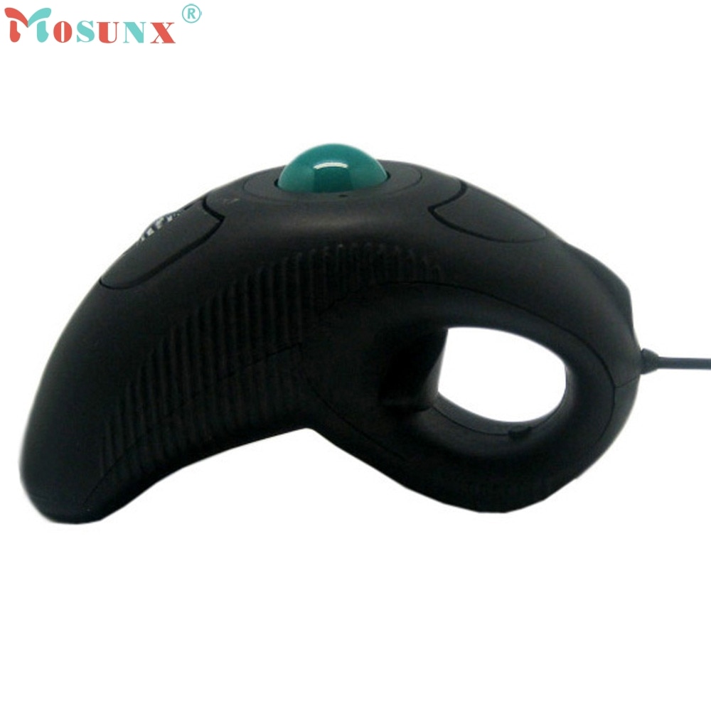 Mosunx Computer Peripherals 2.4GHz Wired USB Handheld Mouse Finger Using Optical Track Ball Mouse 1000DPI Gaming Mouse Jun24