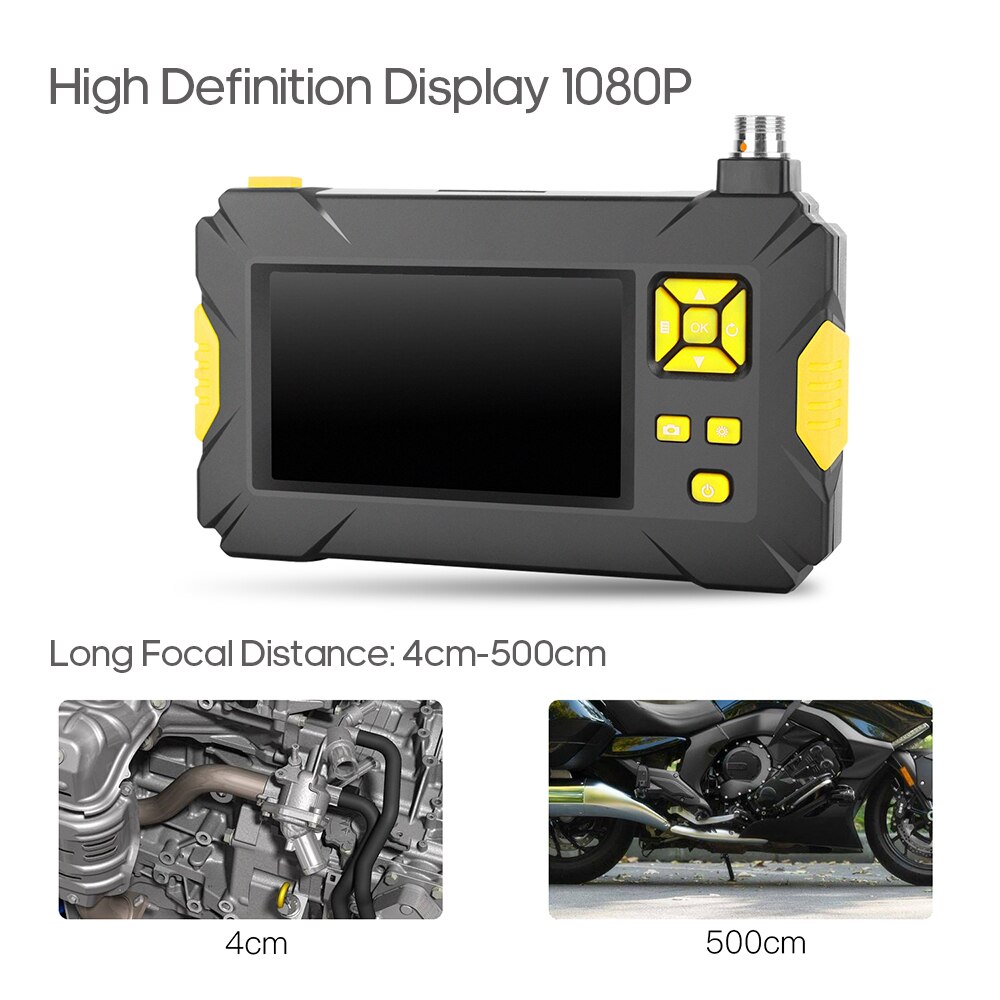 P30 4.3 Inch High-definition 1080P Waterproof Industrial Endoscope Borescope Inspection Camera Built-in 6pcs Adjustable LEDs