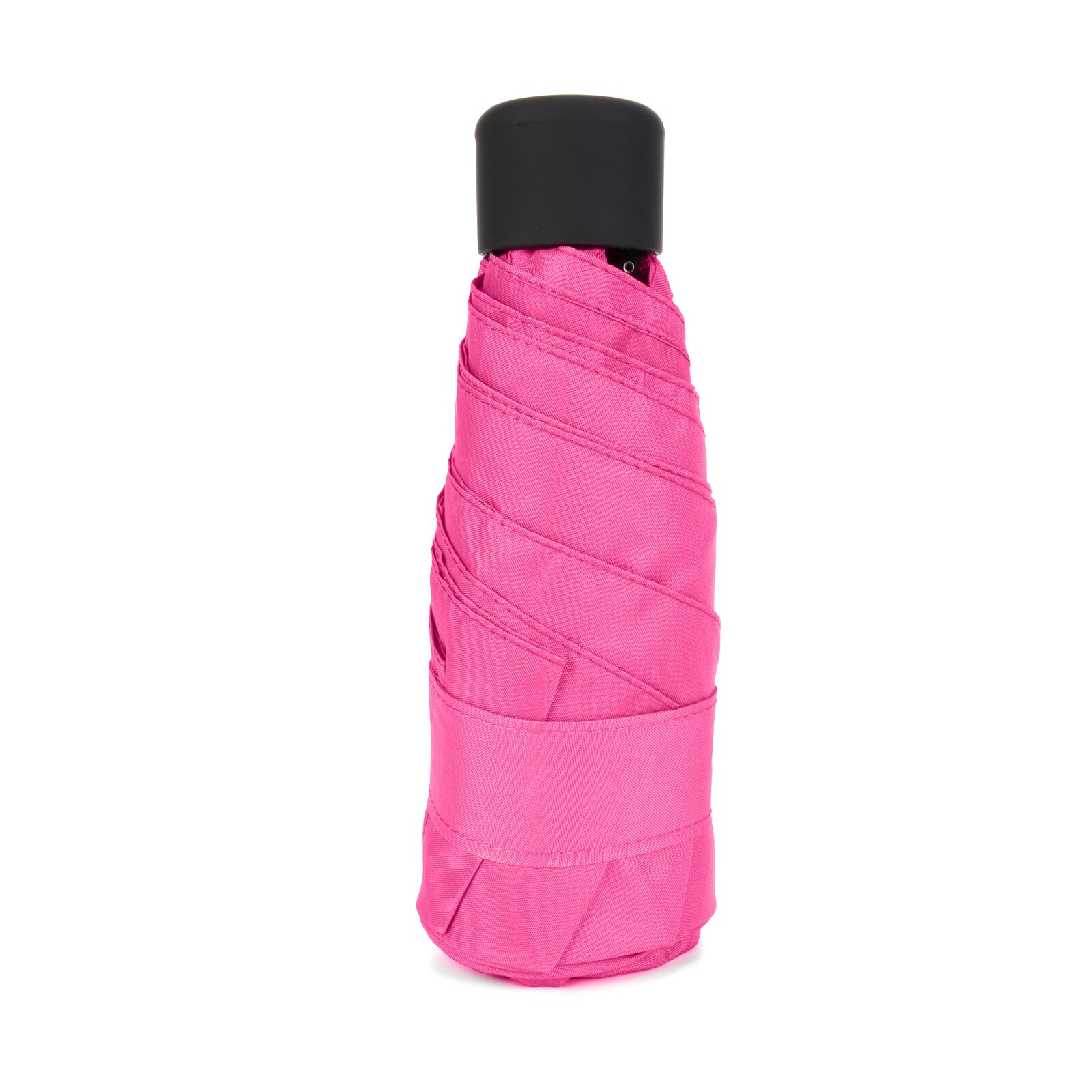 Sombrilla pequeña plegable de 5 pliegues para mujer, Mini paraguas portátil de bolsillo, nti-uv, impermeable, de viaje, cápsula, sombrilla de bolsillo: Rose Red