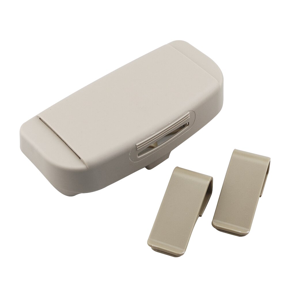 Car Sunglasses Holder Glasses Case Cage Storage Box for Mitsubishi Eclipse Cross Outlander 3 ASX Lancer 9 10 Pajero Sport I200: Upgrade Beige