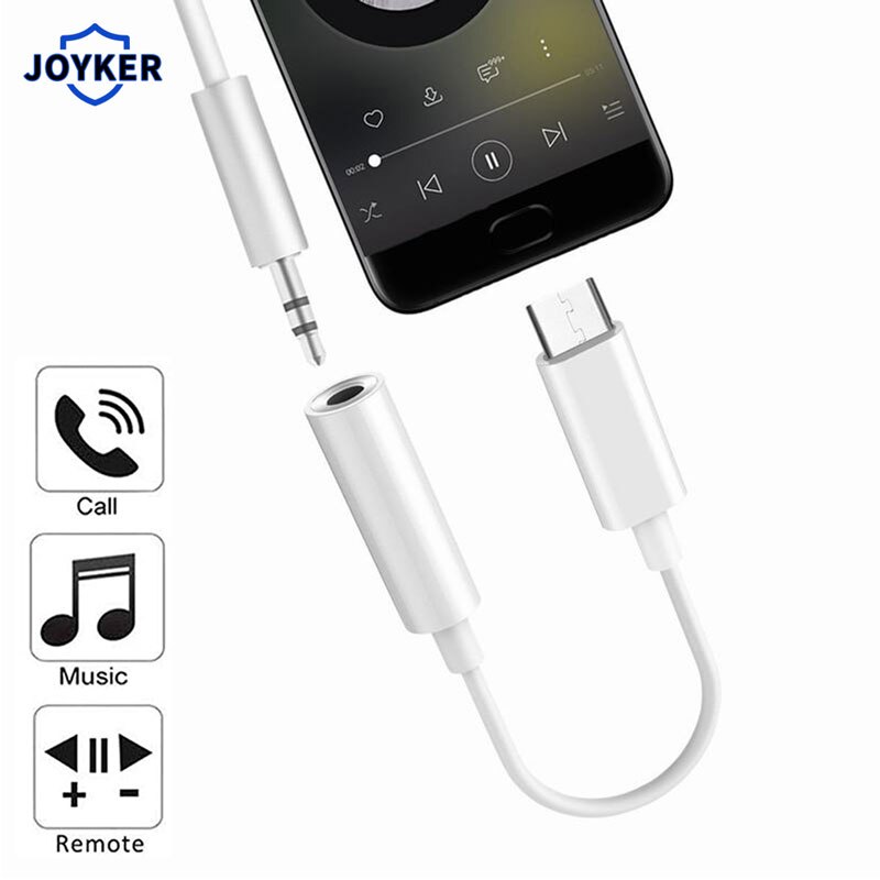 Joyker Type C 3.5 Jack Oortelefoon Kabel Usb C Naar 3.5Mm Aux Hoofdtelefoon Adapter Voor Huawei P30 P20 Pro leeco Le 2 Max C Usb Kabel