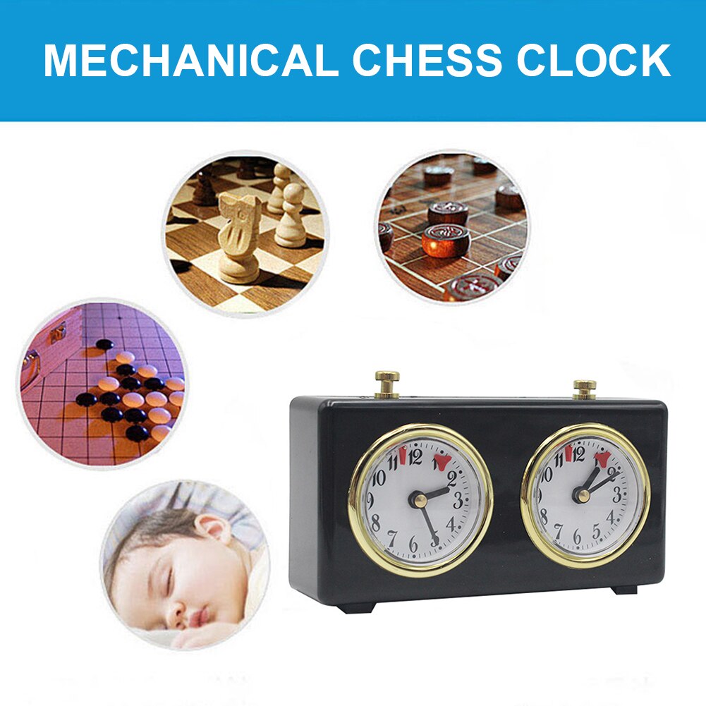 International Portable Chess Board Game Timer Mechanical Competition Count Up Down Analog Chess Clocks