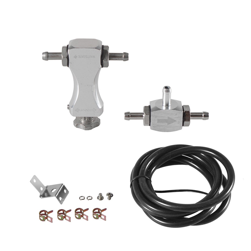 Universal Manual Turbo Boost Controller Bleed Valve Pressurize Regulating Kit Car Modified Turbocharged Regulator Aluminum: Silver