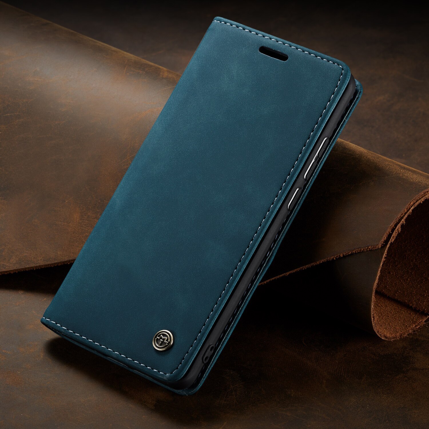 Per Samsung Galaxy S7 Bordo Magnetico Della Copertura di Caso di Vibrazione Su Samsung Galaxy S7 Casse Del Telefono S 7 In Pelle Vintage Portafoglio slot per Scheda di copertura: For Samsung S7 / Blue
