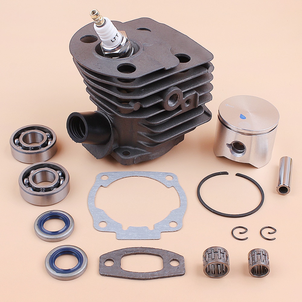 45mm cylinder kolv vevlager oljetätning motorsats passar husqvarna 55 51 50 motorsåg ombyggnad delar oem 503168301