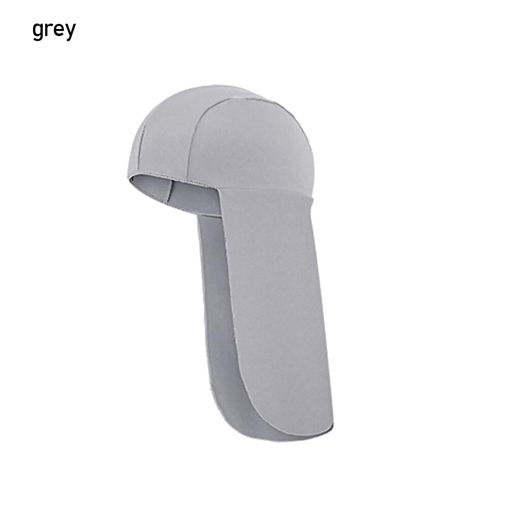 Cycling Sun Shade Cooling Cap Outdoor UV Protection Wide Brim Elastic Polyester Hard Hat Neck Protector For Fishing Hiking: gray