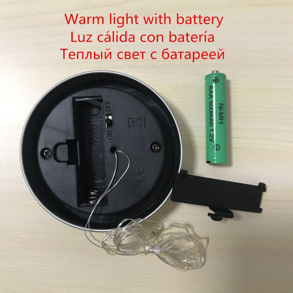 Led-nachtlampje op zonne-energie voor buiten, op zonne-energie werkende buitendecoratielamp voor kinderen, nachtlampje met aluminium deksel: Warm met batterij