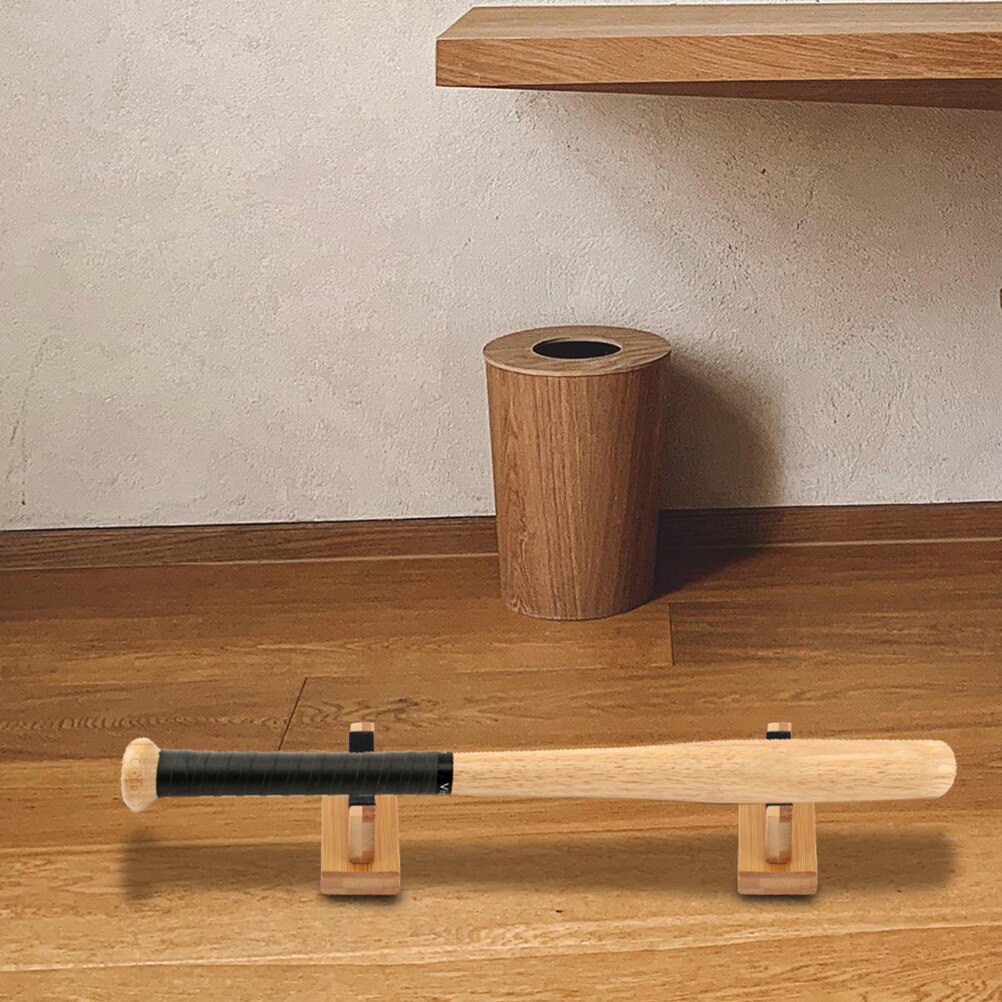 1 Pair of Bamboo Bat Racks Desktop Bat Holders Displaying Bat Stands Storage Stands