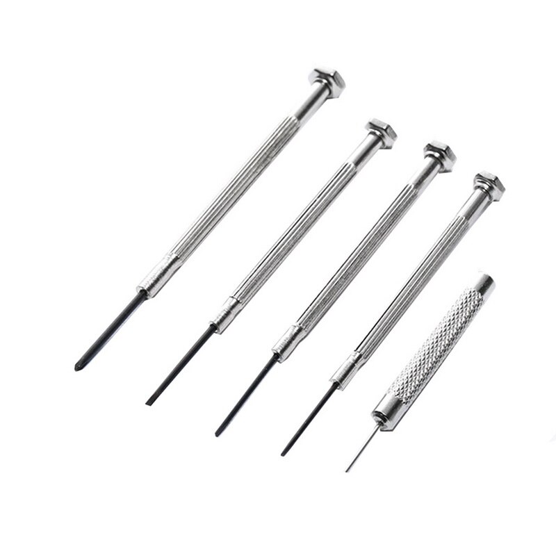 Set van 11 mini-schroevendraaiers van metaal voor nauwkeurige apparaten, horloges, telefoons, schroevendraaiers en gereedschap met doos