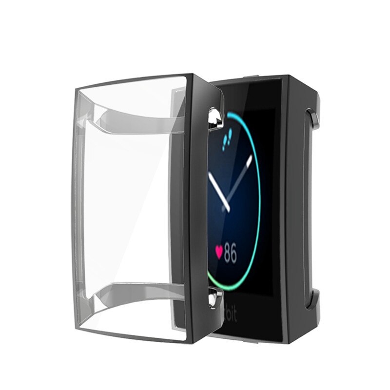 Screen Protector Case For Fitbit Charge 4 Watch Case TPU Protective Cases Frame For Fitbit Charge 4 3 Smart Bracelet Cover Shell: Black / Fitbit Charge 3