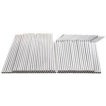 Jeyl 100 Pcs Metalen Rietjes Kan Worden Hergebruikt 304 Roestvrij Staal Drinken Waterleidingen 215 Mm X 6 Mm Gebogen rietjes En 50 Rechte Stra