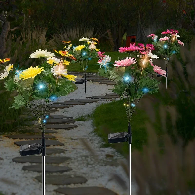 LED-Solarleuchte, wasserdicht, Schmetterling, Solar--Blumen-Lampe, für Höhle Außenbereich, dekorativ für Garten, Hof, Rasen, Weg, Beleuchtung, , Hochzeit