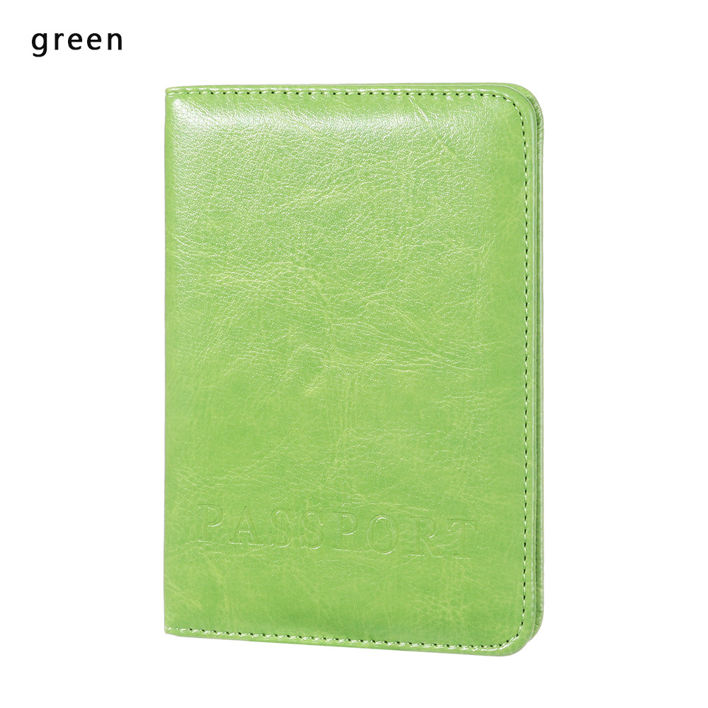 pasaporte de viaje cubierta de la tarjeta de crédito de las ID de funda, soporte cubierta de cuero PU de buena boleto bolsa cartera pasaporte, accesorios de viaje: green