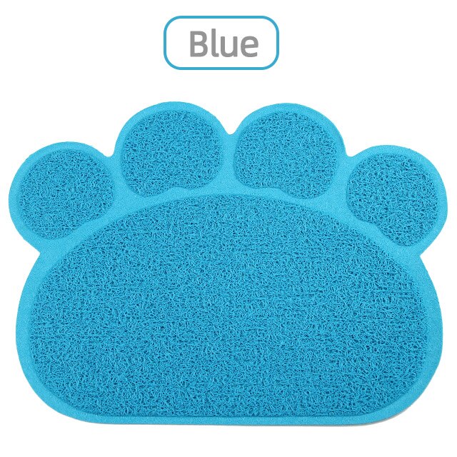 Mosodo Huisdier Kattenbakvulling Mat Poot Voeden Kom Placemat Kat Bed Pads Antislip Waterdichte Kattenbakvulling Trapper Matten kat Accessoires: Blue