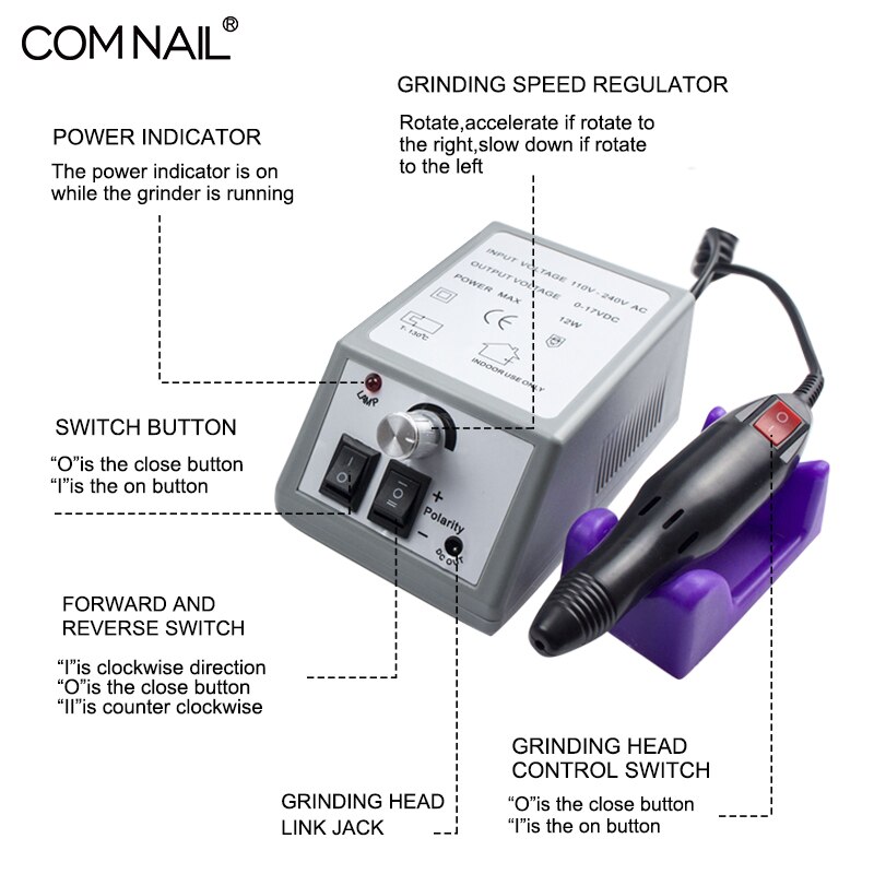 JMD2000 Professionele Nail Polijsten Manicure Machine 20000Rpm Electric Nail Removal Tool Nail Salon Speciale Manicure Apparatuur