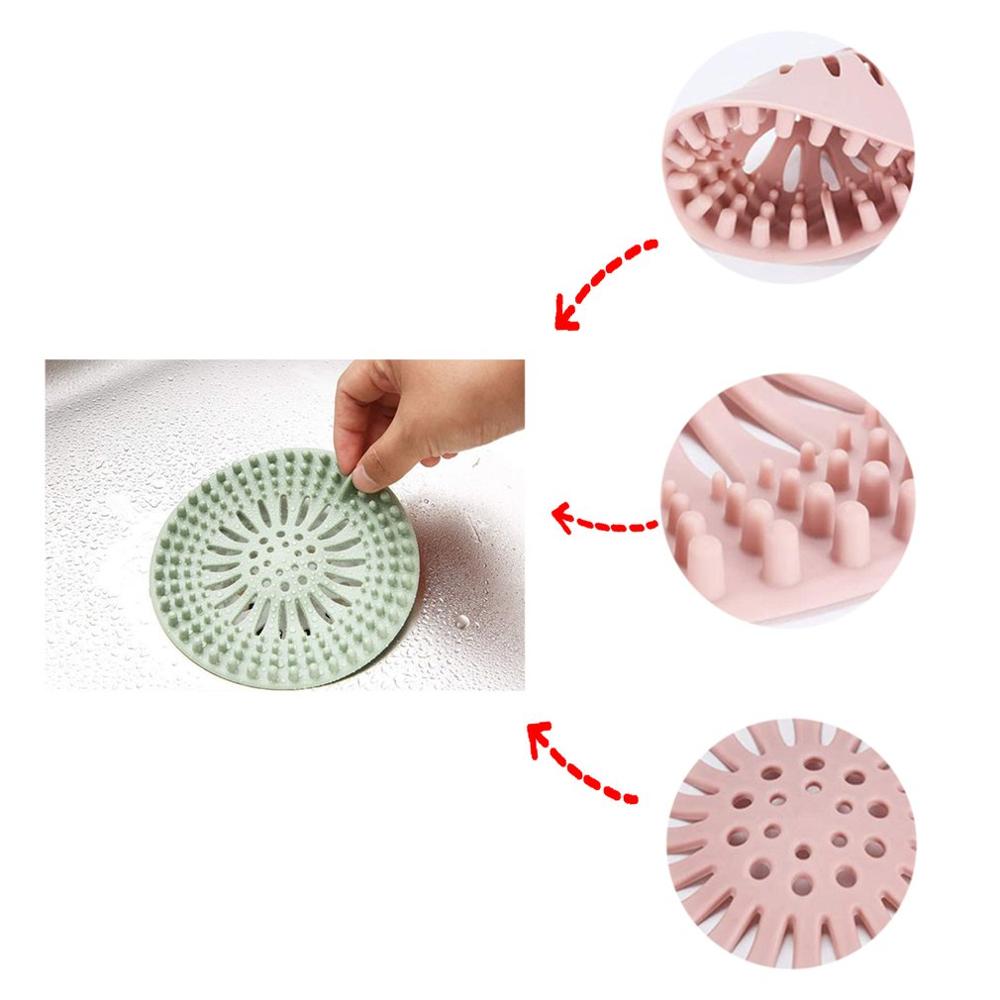 Sink Sewer Filter TPR Floor Drain Strainer Water Hair Stopper Bath Catcher Shower Cover Kitchen Bathroom gadgets Anti Clogging