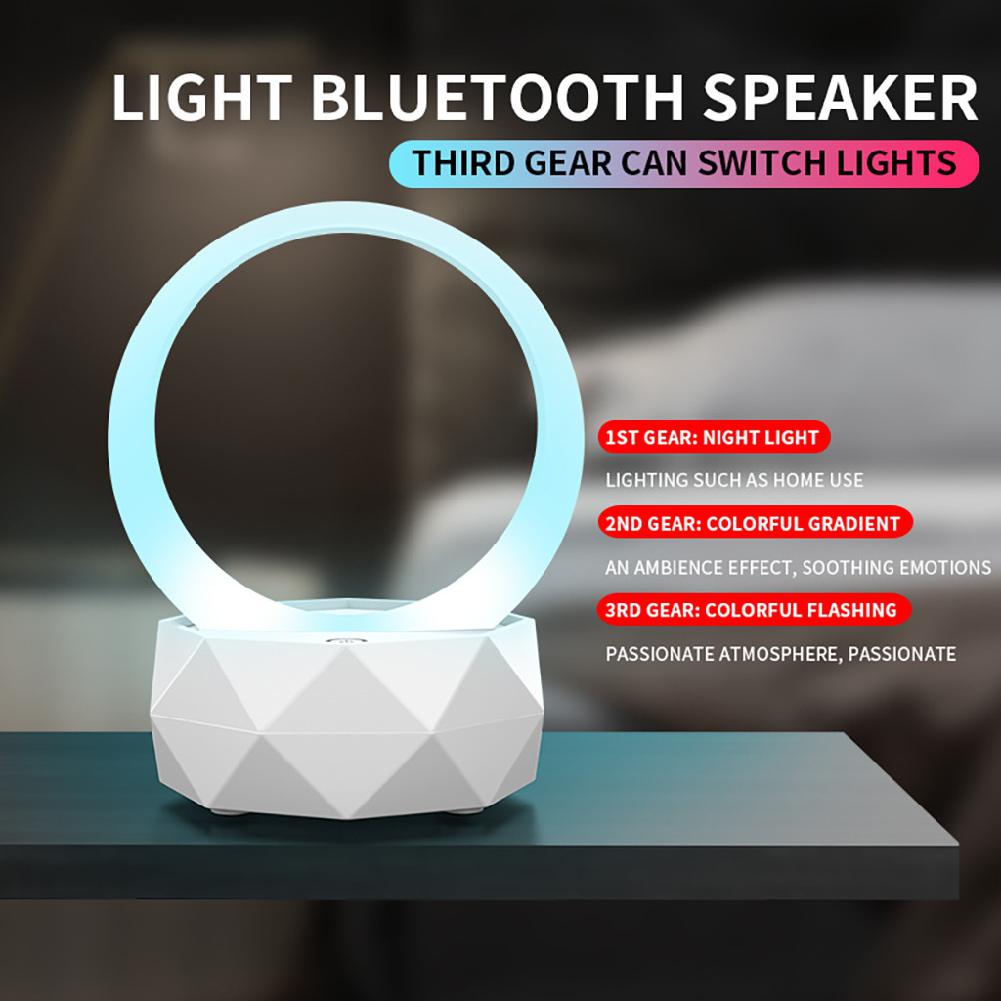 BEESCLOVER Nachtlampje Draadloze Bluetooth Speaker Kleurrijke Subwoofer Bluetooth Speaker