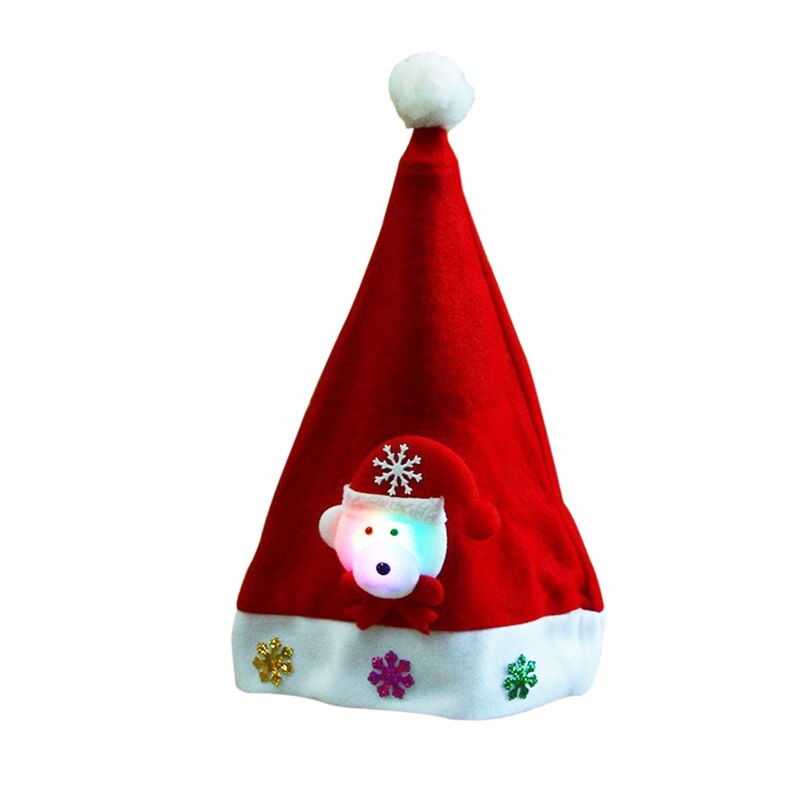 Kostuum Partij Rode Hoed Cap Kids Kind Kerst Xmas Party Leuke Cap Jaar Decor: Fluorescence Yellow