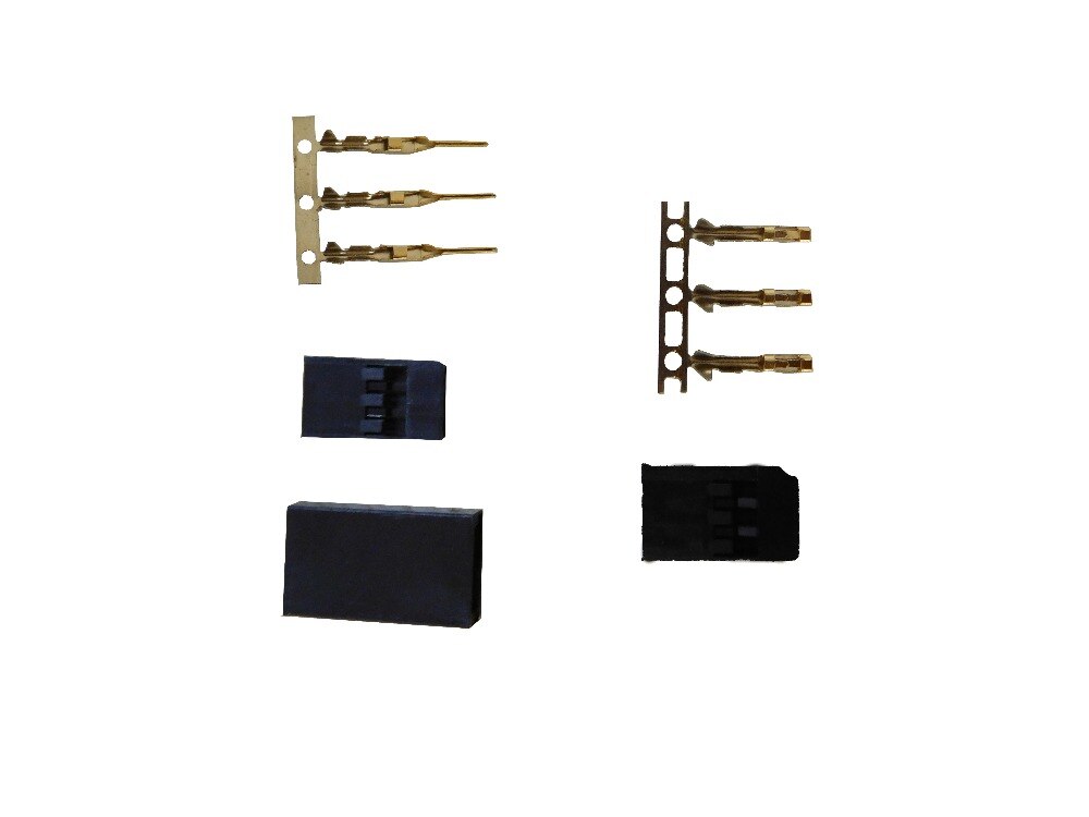 Vergulde terminals 20 sets JR/Futaba Connector voor RC Model, Servo Connector, model Ontvanger Batterij ESC Connection