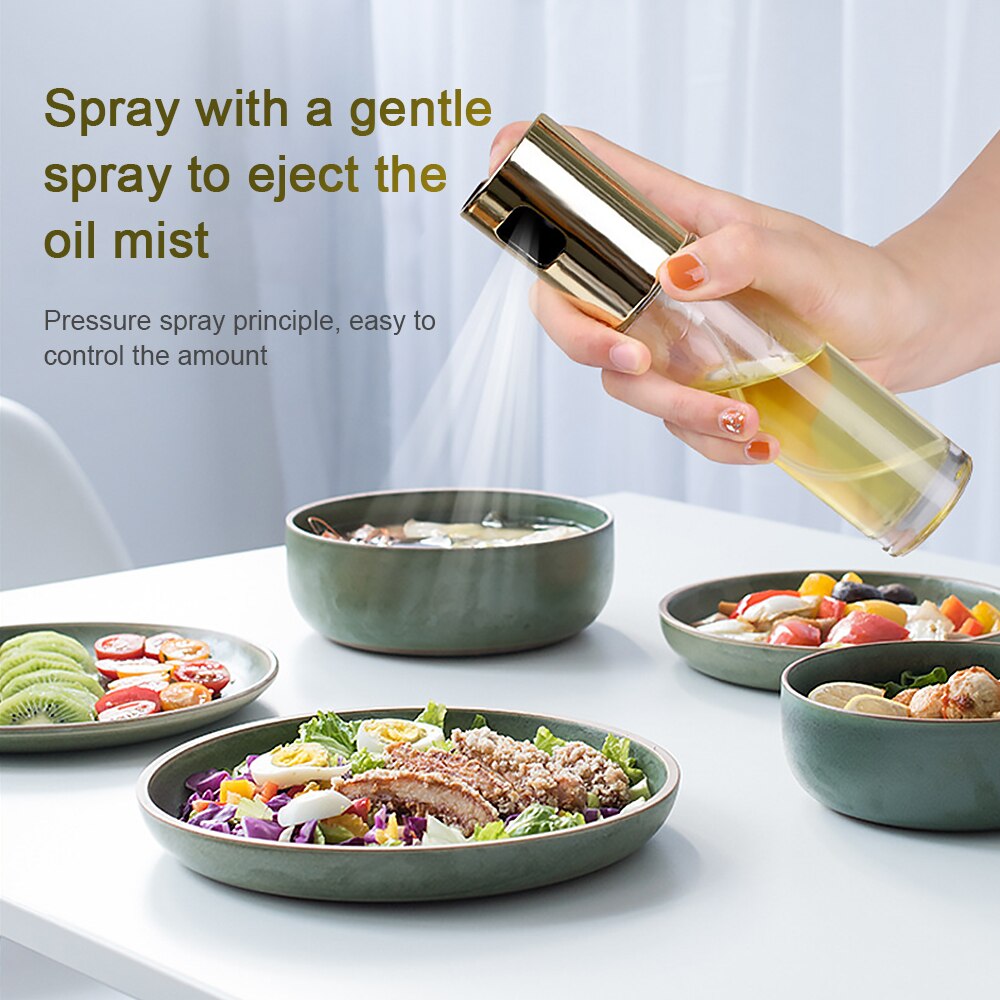 1pc keuken bak glazen olijfolie spuitbus olie spray lege fles azijn fles olie dispenser koken salade bbq keukengereedschap