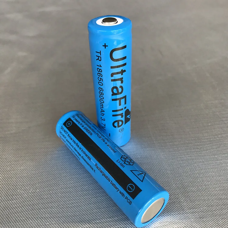 Akumulator litowo-jonowy UltraFire 18650 6800 mAh – duża pojemność do latarki/latarki (certyfikat CE i akumulator)
