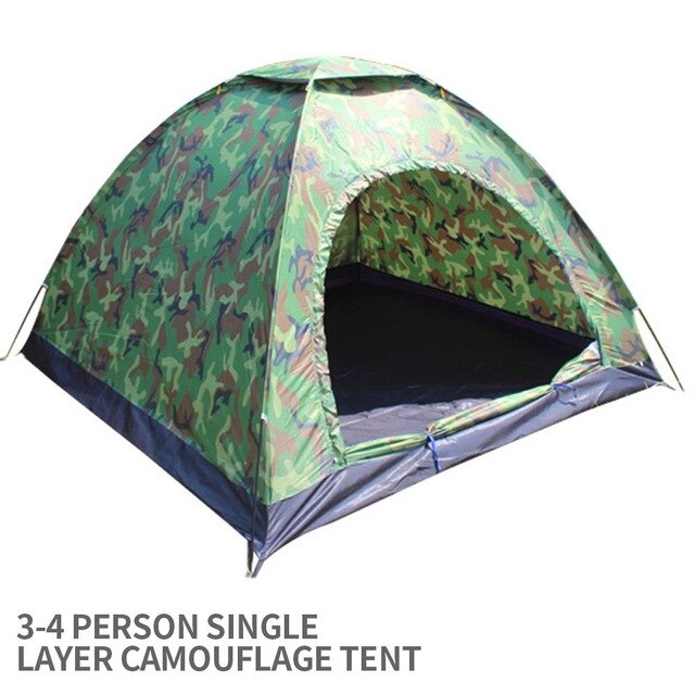 Duurzaam camouflage polyester klamboe beddengoed camouflage tent buiten kamperen recreatie kampeertent reizen hangbed: 3-4 personen