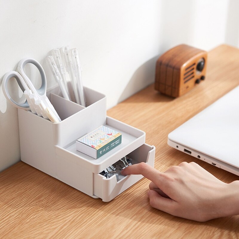 Boîte de rangement de bureau, organisateur de bureau, tiroir à papier A4, boîte de rangement, armoire à fichiers empilable, porte-stylo, porte-Document, boîte de rangement de format A4