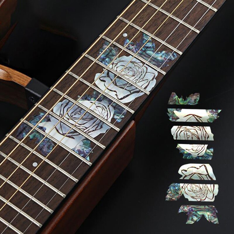 1 unidad de diapasón de guitarra pegatinas para mástil de guitarra PVC pegatinas decoración para guitarra: B