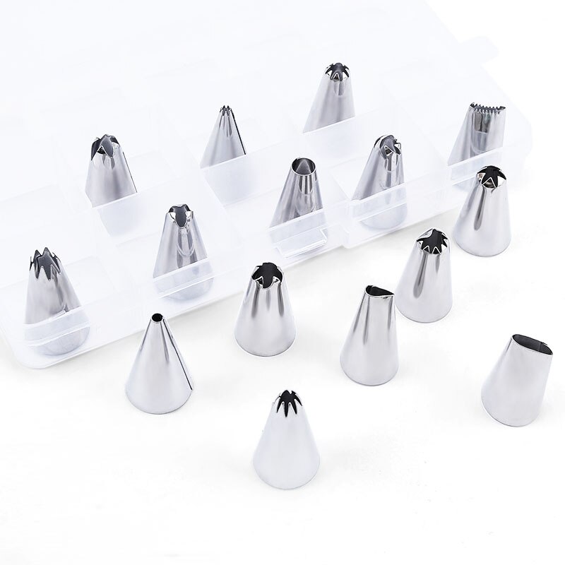 19 Pcs Cake Decorating Gereedschap Met Doos Spuitzak Levert Cupcake Voor Cake Bakken Zoetwaren Mouw Rvs Case