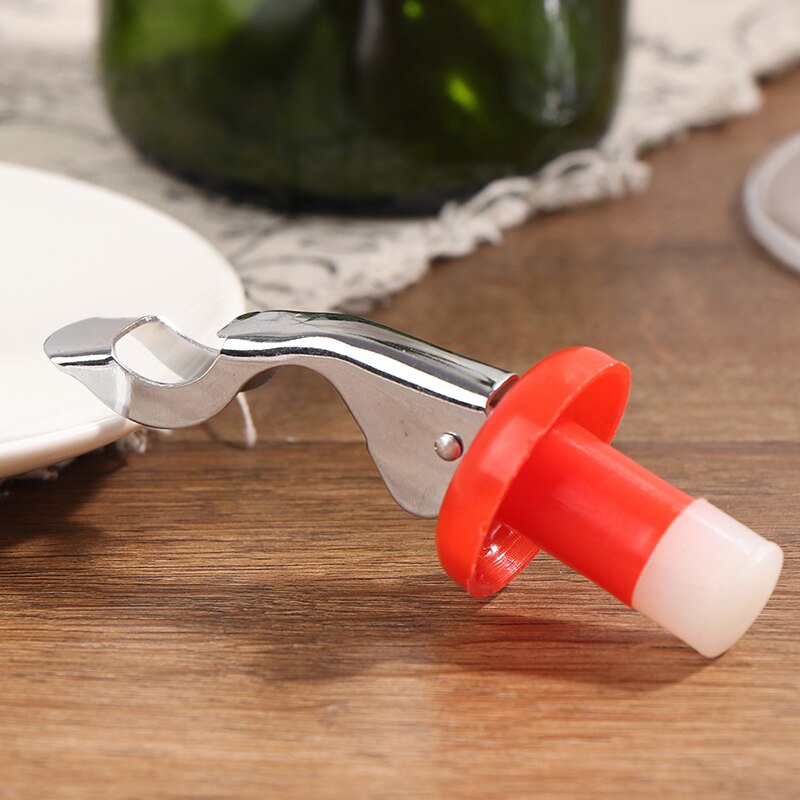 1PC presse vin bouchon vide scellé bouchon vin bouchon de bouteille vin économiseur casquettes Barware cuisine outils vin bouchon de bouteille: red