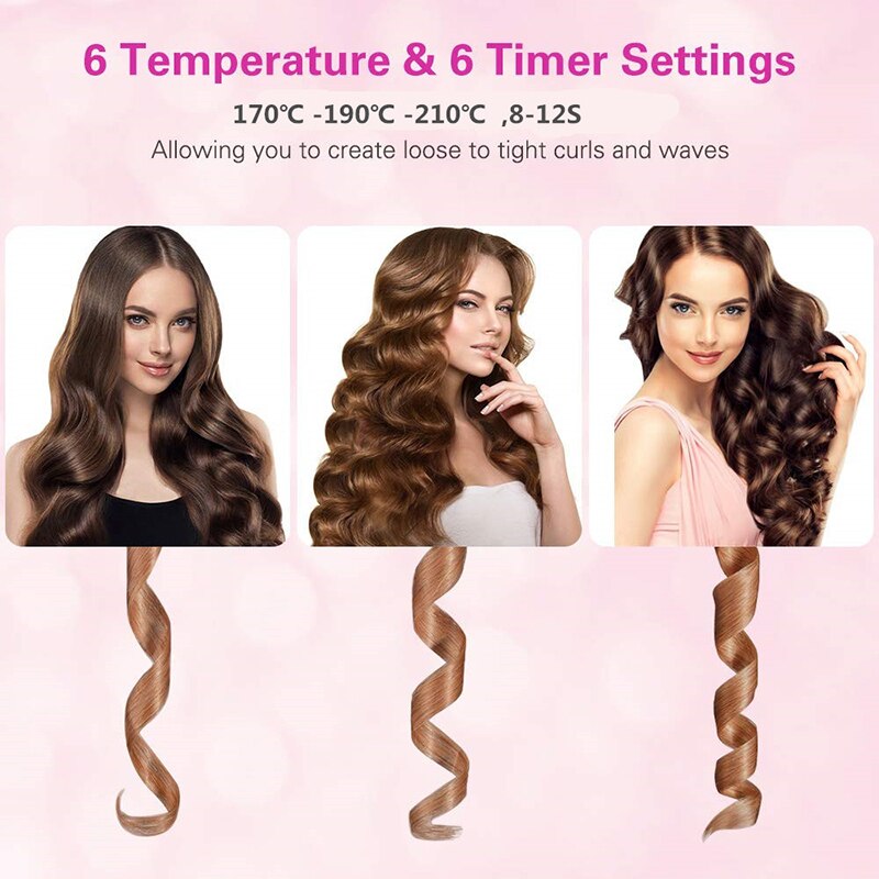 Auto-rotating Curling iron Multifunctional USB Charging Curling Iron LED Display Ceramic Wave Curling Iron