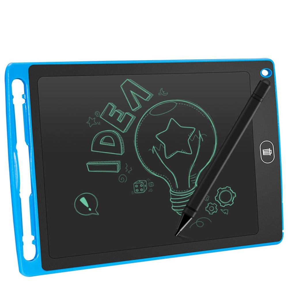 Tablero LCD de escritura a mano para niños, pizarra electrónica de dibujo de 8,5 pulgadas con luz: biue