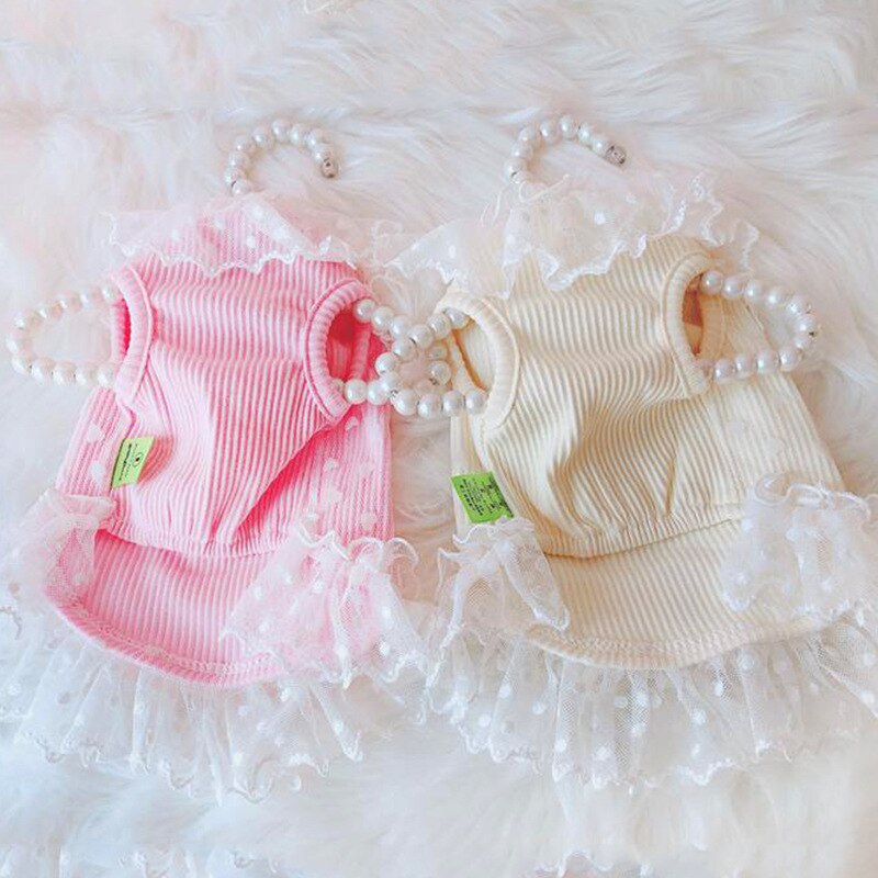 Cute Dog Dress lace Skirt Princess Costume Spring Summer Dog Clothes Cat Chihuahua Yorkshire Poodle Pomeranian Schnauzer Apparel