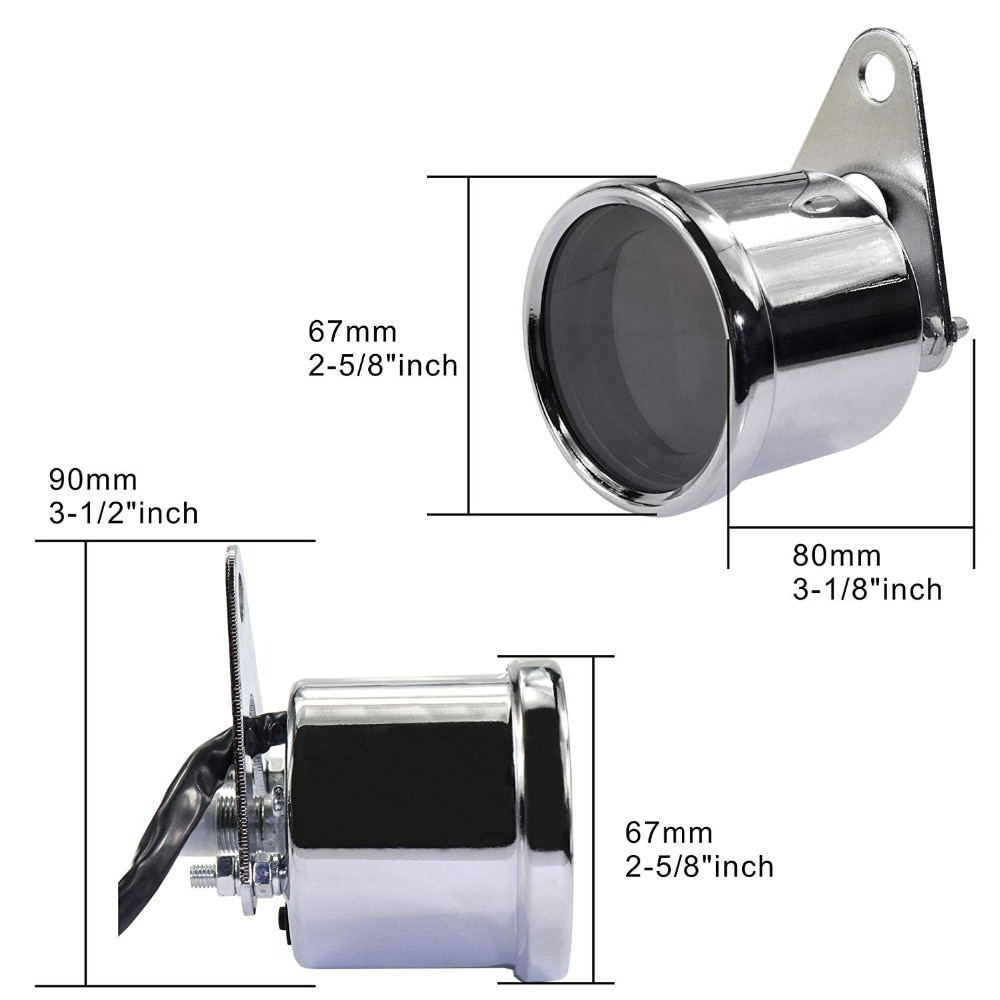 Velocímetro lcd universal para motocicleta, odoômetro, tacômetro, medidor de combustível 4 em 1 para motocicletas, 1 peça, 12v, 7 cores