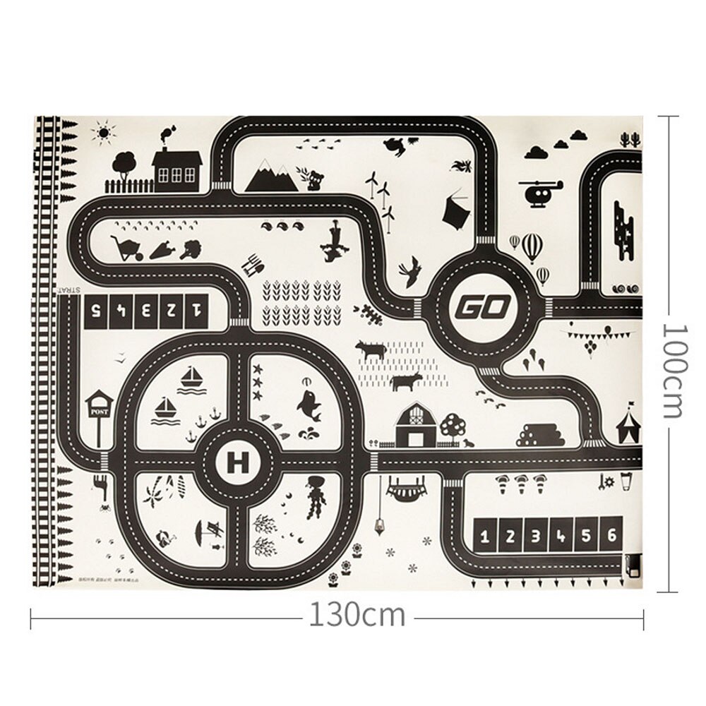 Moderne Stijl Auto Stad Scène Taffic Snelweg Kaart Play Mat kinderen tapijten Kruipen Mat Educatief Speelgoed Voor Kinderen Games Road tapijt