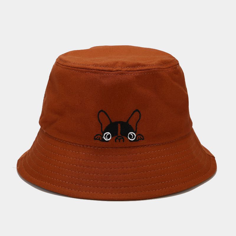 Hondenprintpatroon emmerhoed voor dames heren paar lente zomer vissershoeden koreaanse zonnehoed hiphop bob pet: 5