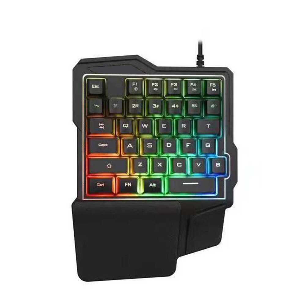 One Hand Gaming Keyboard Half Keyboard Small Gaming Keyboards with Backlight GDeals