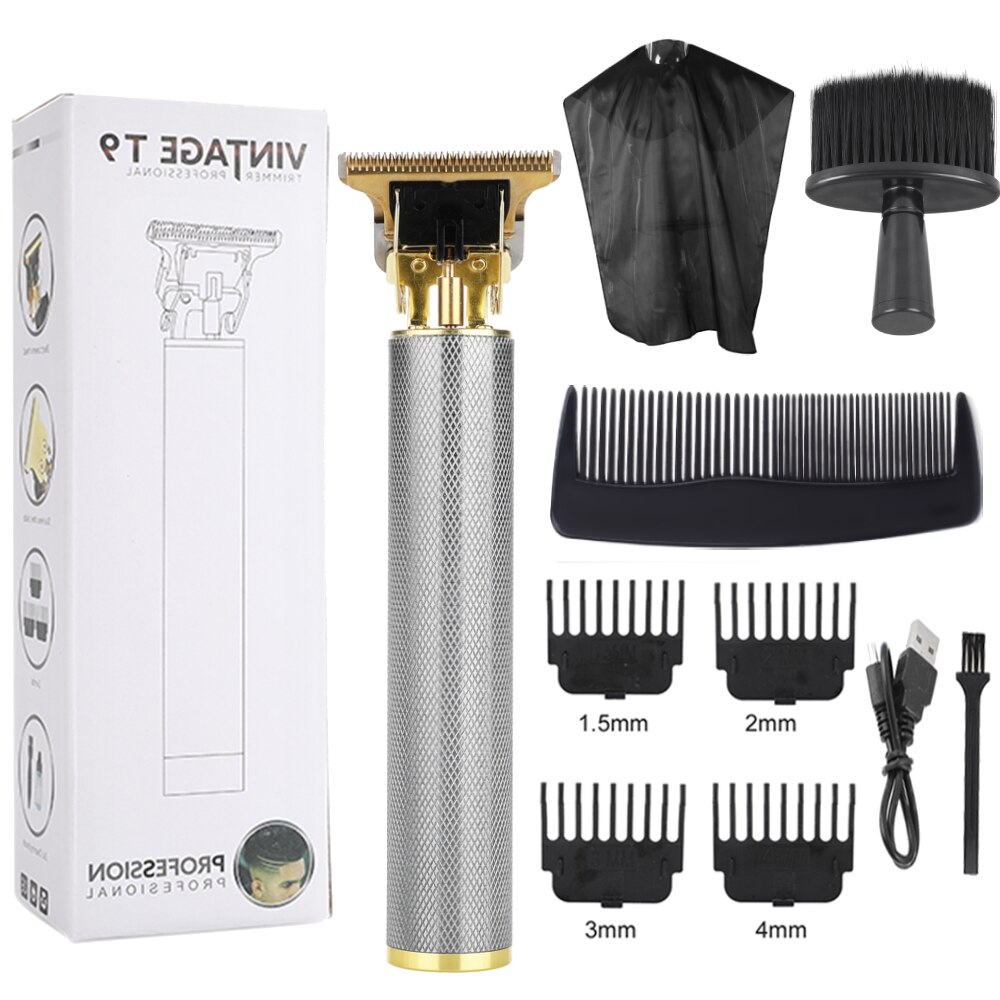 Electric Hair Clipper Barber Hair Cutting Machine Profession Baldheaded Hair Razor Cordless Men Beard Trimmer Shaver Hair Mower: Clipper Kit 4