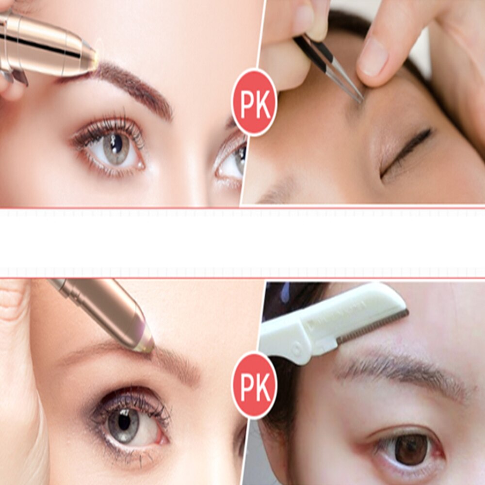 Electric Eyebrow Trimmer Women Face Razor Eyebrow Epilator Shaver Painless Fast Eye Brow Trimmer Portable Hairs Luxury Shaver