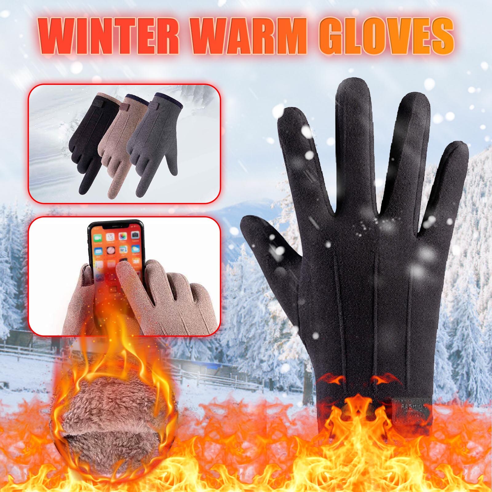 Winter Warme Handschoenen Mannen Verdikking Plus Fluwelen Handschoenen Voor Vrouwen Winddicht Outdoor Fietsen Wanten Vrouwelijke Handschoenen Guantes