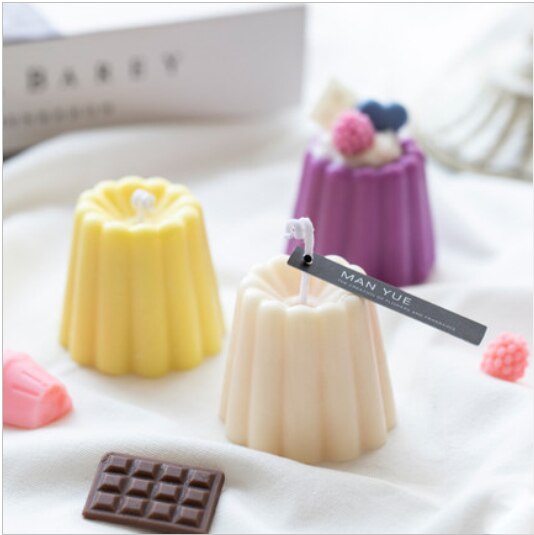 6 Gaten Canele Vorm Kaars Siliconen Zeep Mal Pudding Chocolade Chiffon Mousse Cake Decorating Bakken Tool Fondant Food Grade