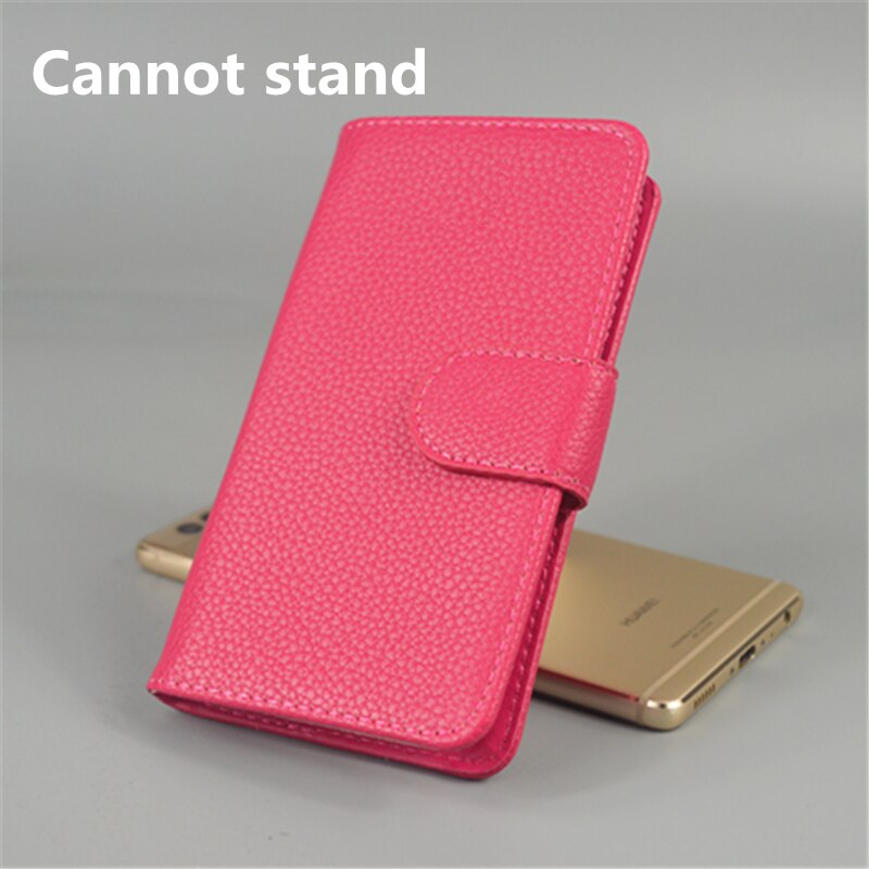 For Alcatel One Touch Pixi 4 5.0 OT 5010 5010D 5010E Lichi Texture Leather Case Pouch Flip case with Card Holder and pouch slot: rose