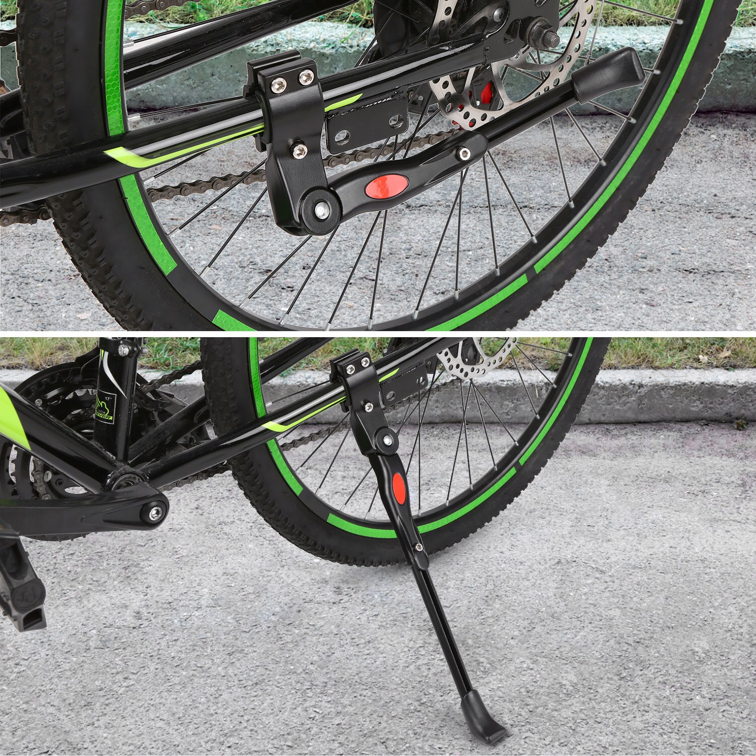 Adjustable MTB Road Stand Foot Brace Bicycle Kickstand Parking Rack Mountain Bike Support Side Kick Cycling Parts