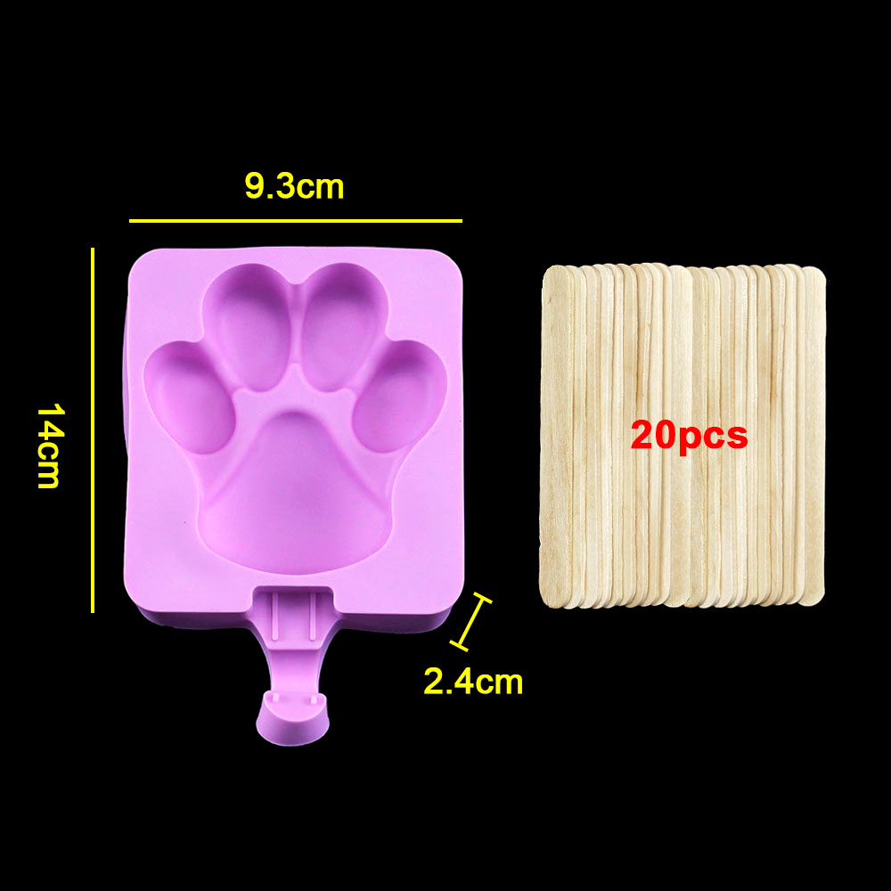 Moldes de silicona para helado DIY, molde para paletas de mano casero, molde para palitos de queso, bandeja de hielo con tapa: Negro