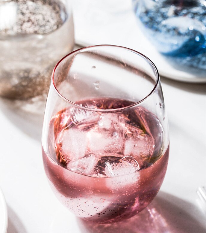 bar and cafe trend rainbow cup milk tea cup milk cup Electroplated glass water glass