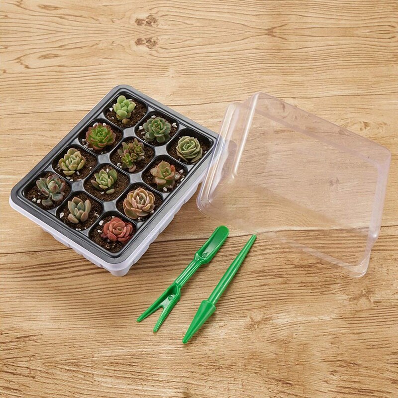 10 Pack Seed Starter Kit, 72 Cell Seedling Trays Gardening Germinat