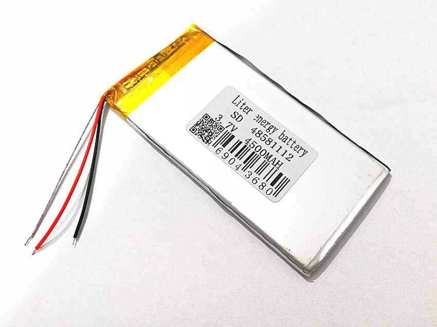 3 lijn 3.7 V, 4500 mAH, 4858112 lithium polymeer batterij DIY mobiele noodstroom opladen schat batterij