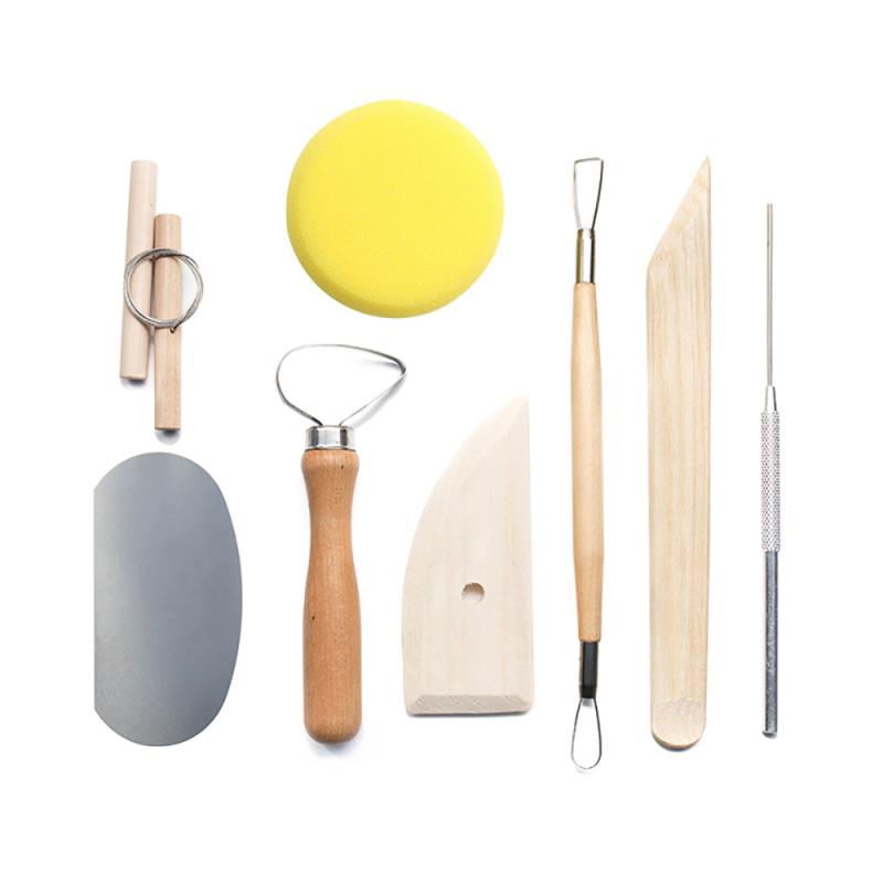 61Pcs Keramische Klei Tools Set Polymeer Klei Gereedschap Houten Aardewerk Sculpting Clay Cleaning Tool Set Dubbele Kop